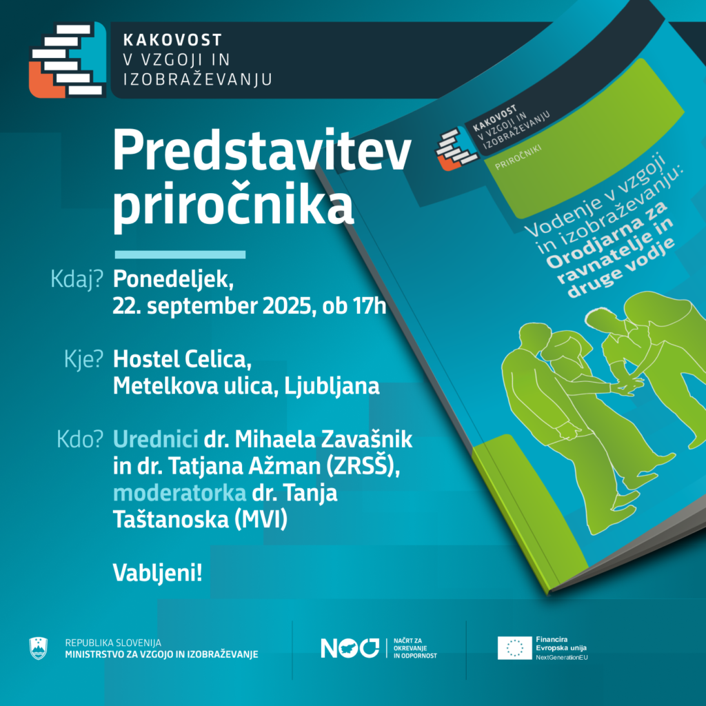 Predstavitev priročnika - ponedeljek, 22. 9. 2025 ob 17h