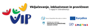 VIP pasica z logotipi Eurydice, ZRSŠ, MIZŠ, CMEPIUS