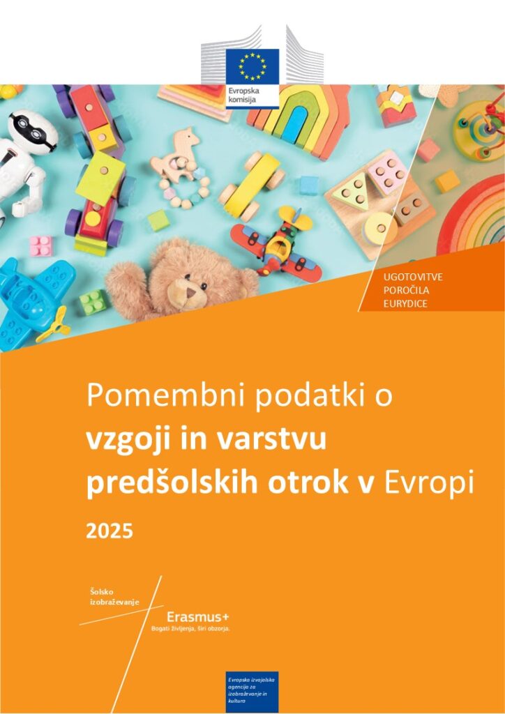 Pomembni podatki o vzgoji in varstvu predšolskih otrok v Evropi, 2025, naslovnica